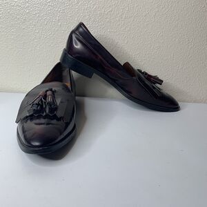 Everlane Burgundy Tassel Loafers